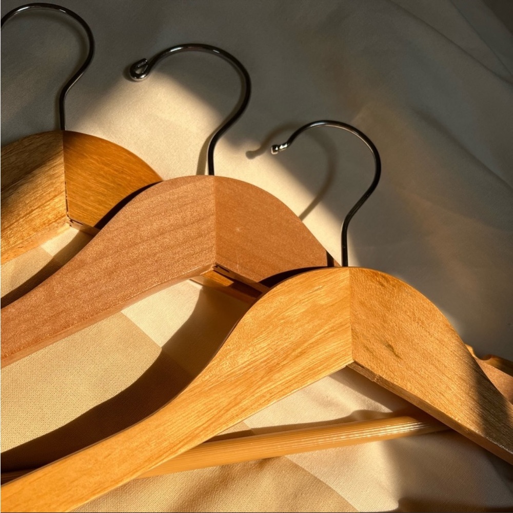 Set of 10 Wooden Hangers